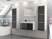 Lucia wit/hoogglans grijs