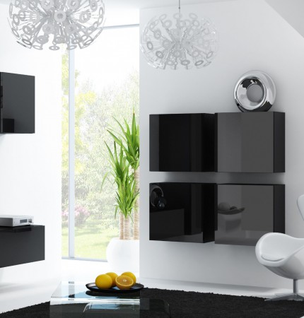 zwart/hoogglans zwart